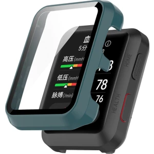 For Huawei Watch D Shockproof Pc Protective Case With Tempered Glass Film(Green) (Yurt Dışından)