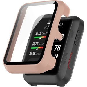 For Huawei Watch D Shockproof Pc Protective Case With Tempered Glass Film(Pink) (Yurt Dışından)