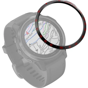 Garmin Fenix ​​6 S / 6s Pro / 6 S Safir Akıllı Izle Çelik Çelik Çelik Çelik Yüzük, Bir Sürüm (Siyah Halka Kırmızı Mektubu) (Yurt Dışından)