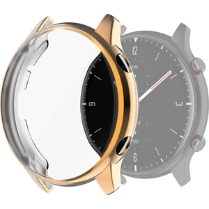 Amazfit Gtr 2 A1951 Tam Kapsama Tpu Galvanik Koruyucu Kılıf Kapak (Gül Altın) (Yurt Dışından)