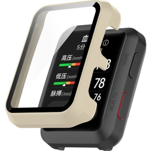 For Huawei Watch D Shockproof Pc Protective Case With Tempered Glass Film(Ivory) (Yurt Dışından)