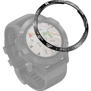 Garmin Fenix ​​6/6 Pro / 6 Safir Akıllı Izle Çelik Çelik Çelik Yüzük, B Sürümü (Siyah Yüzük Beyaz Mektup) (Yurt Dışından)