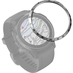 Garmin Fenix ​​6 S / 6 S Pro / 6 S Safir Akıllı Izle Çelik Çelik Çelik Yüzük, Bir Sürüm (Gümüş Yüzük Siyah Mektup) (Yurt Dışından)