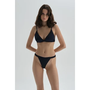 Lacivert Saten Tanga