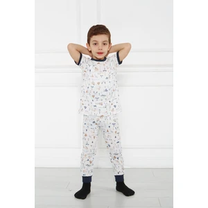 Gökçecik Tekstil Kızılderili Bisiklet Yaka Pijama Takımı Erkek Çocuk