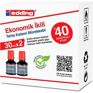 BT30 Tahta Kalemi Mürekkebi 2'li Paket Kırmızı