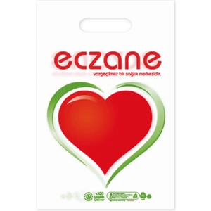 Elgeçme Eczane Poşeti (No:1) 22X33 cm (Tasarım 1) - 100 Adet