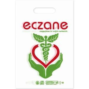 Elgeçme Eczane Poşeti (No:1) 22X33 cm (Tasarım 4) - 100 Adet
