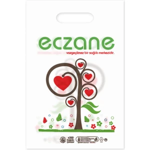 Elgeçme Eczane Poşeti (No:1) 22X33 cm (Tasarım 3) - 100 Adet
