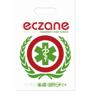 Elgeçme Eczane Poşeti (No:0) 20X30 cm (Tasarım 5) - 100 Adet