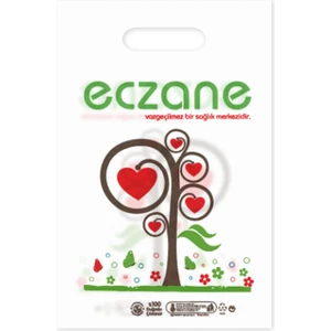 Elgeçme Eczane Poşeti (No:0) 20X30 cm (Tasarım 3) - 100 Adet