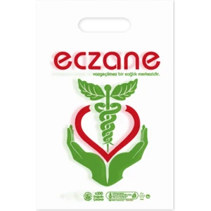 Elgeçme Eczane Poşeti (No:0) 20X30 cm (Tasarım 4) - 100 Adet