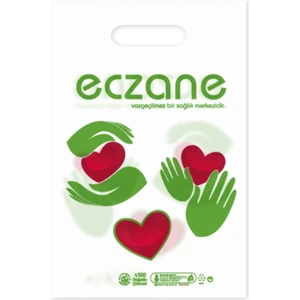 Elgeçme Eczane Poşeti (No:0) 20X30 cm (Tasarım 2) - 100 Adet