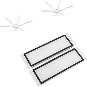 Roborock S5 S5 Max S6 S6 Pure Uyumlu Yeni Nesil Hepa Filtre 5 Kollu Yan Fırça Set Siyahkırmızıbeyaz