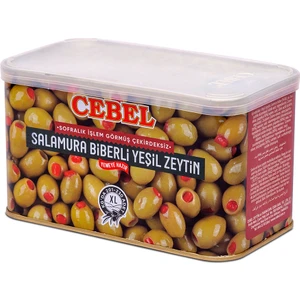 Yeşil Zeytin Biberli    Xl  201-230 Kalibre 600 gr Tnk