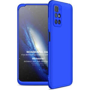 Xiaomi Redmi 10 Kılıf Double Dip 360 Protective Mavi