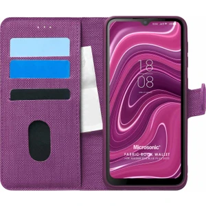 Reeder P13 Blue Plus 2022 Kılıf Fabric Book Wallet Mor