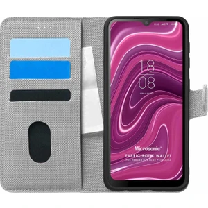 Reeder P13 Blue Plus 2022 Kılıf Fabric Book Wallet Gri
