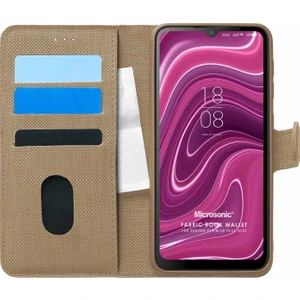 Reeder P13 Blue Plus 2022 Kılıf Fabric Book Wallet Gold