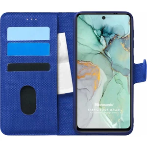 General Mobile Gm 22 Plus Kılıf Fabric Book Wallet Lacivert