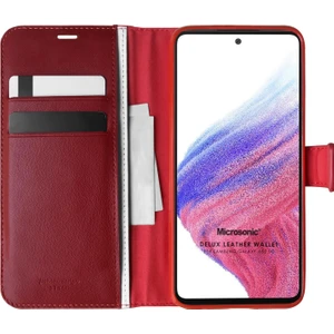 Samsung Galaxy A53 5g Kılıf Delux Leather Wallet Kırmızı