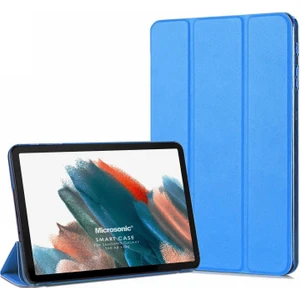 Samsung Galaxy Tab A8 X200 Kılıf Slim Translucent Back Smart Cover Mavi