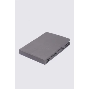 Tek Kişilik Lastikli Çarşaf  Organik Pamuk Saten Antrasit 120X200 cm