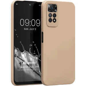 Matte Silicone Xiaomi Redmi Note 11S Kılıf Gold
