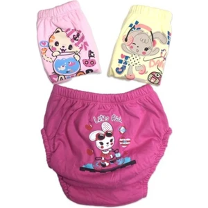 Story Baby Storybaby 3'lü Büyük Beden Kız Alıştırma Kilodu-3 Numara(Koyu Pembe/pembe/sarı)