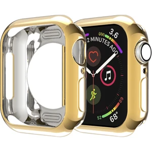 Apple Watch Uyumlu Serisi Için 5 & 4 40 mm Kaplama Tpu Yuvarlak Delik Koruyucu Kılıf Altın (Yurt Dışından)