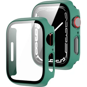 Çerçeve + Temperli Cam Koruyucu Kılıf Apple Watch Uyumlu Series 7 41 mm Yeşil (Yurt Dışından)