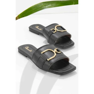 Kadın Terlik Yüksek Topuklu Günlük Kullanım İçin Şık Siyah Tasarım