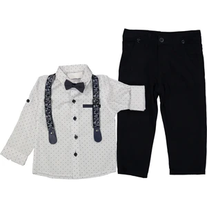 Erkek Çocuk Papyonlu Askılı Gömlekli Takım