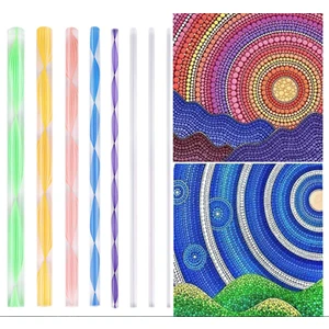 Dot Mandala Çubukları 8'li Set Farklı Büyüklüklerde Mandala Kalemi Akrilik Çubuk Kalemi