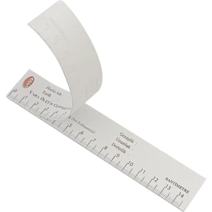 Yara Ölçüm Cetveli, Tek Kullanımlık, Yapışkanlı Kağıt Mezuro 15 cm 200 Yaprak