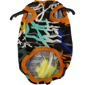 Grafiti Desenli Kedi Kıyafeti Elbisesi