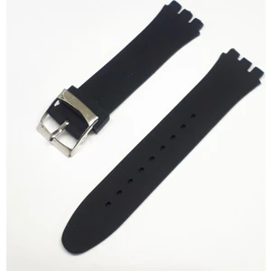 Atasaat 19MM Swatch Uyumlu Siyah Slikon Saat Kordonu
