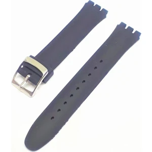 Atasaat 17MM Swatch Uyumlu Siyah Slikon Saat Kordonu