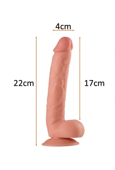 Joytoy 22 cm Dildo Vajinal Anal Penis Esnek Yapılı
