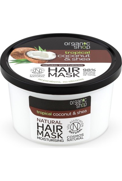 Organic Shop Hindistan Cevizi & Shea Yağlı Saç Maskesi 250 ml