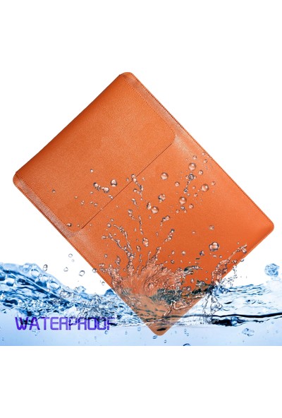 Zsykd 4 1 Laptop Pu Deri Çanta + Güç Çantası + Kablo Kravat + Mouse Çantası MacBook 15 Inç (Açık Kahverengi) (Yurt Dışından)