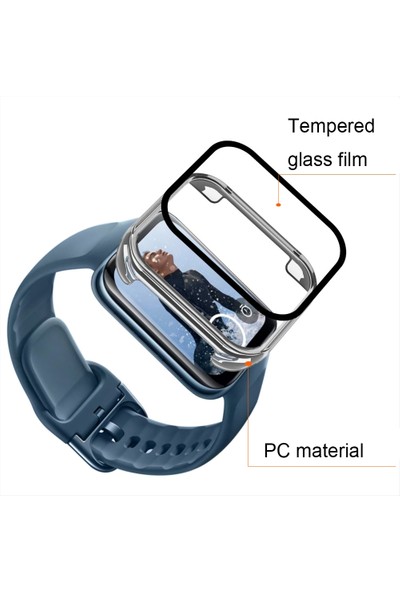 Zsykd Oppo Izle Için 2 42MM / 46MM Pc + Temperli Cam Izle Koruyucu Kılıf (Şeffaf Beyaz) (Yurt Dışından)