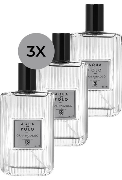 Aqua Di Polo 1987 Gran Paradiso Edp 50 ml x 3 Set Erkek Parfüm