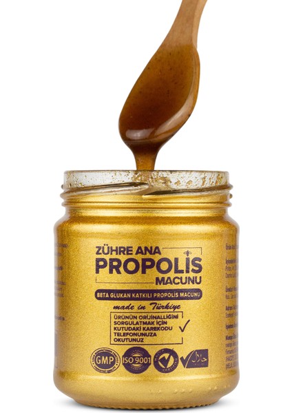 Zühre Ana Propolis Macunu - Beta Glukan ve Ginseng Katkılı (Orijinal Hologramlı Ürün)