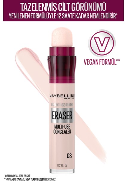 Maybelline New York Baby Skin Makyaj Bazı + Instant Anti Age Eraser Kapatıcı 03 Fair