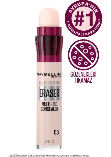 Maybelline New York Baby Skin Makyaj Bazı + Instant Anti Age Eraser Kapatıcı 03 Fair