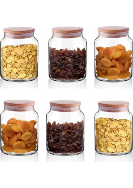 Bambu Vakum Kapaklı Cam Kavanoz 500ML 6 Lı fırsatları