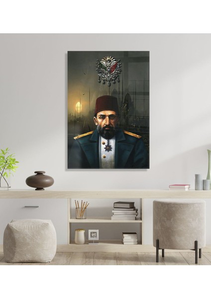 Gift Sultan Iı Abdülhamid Han Tasarımlı Cam Tablo 45X65CM-2