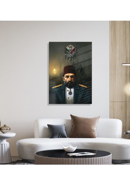 Gift Sultan Iı Abdülhamid Han Tasarımlı Cam Tablo 45X65CM-2