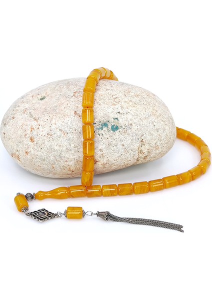 Gümüş Püsküllü Kapsül Model Sıkma Kehribar Tesbih modelleri